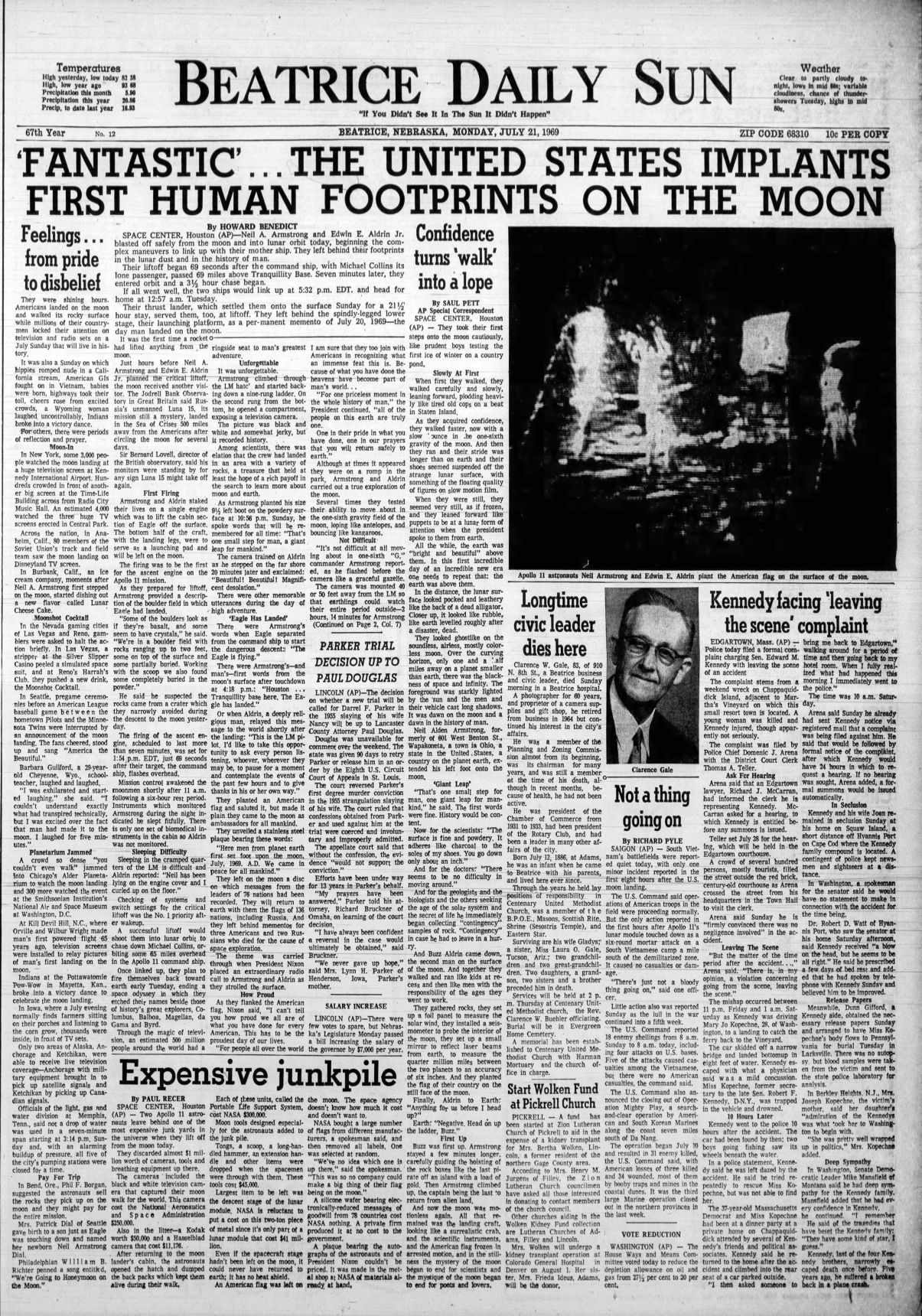 "'Fantastic'.. the United States implants first human footprints on the moon"
